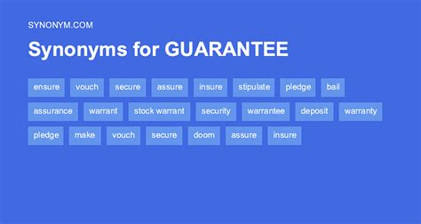 another word for guarantee.
